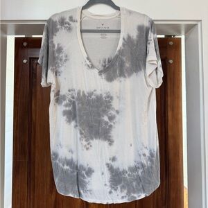 American Eagle Outfitters Soft & Sexy Black and White Tie-Dye Tee